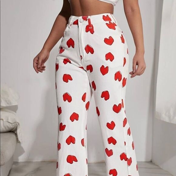 Heart Patterned Jeans  - Picture 4 of 6